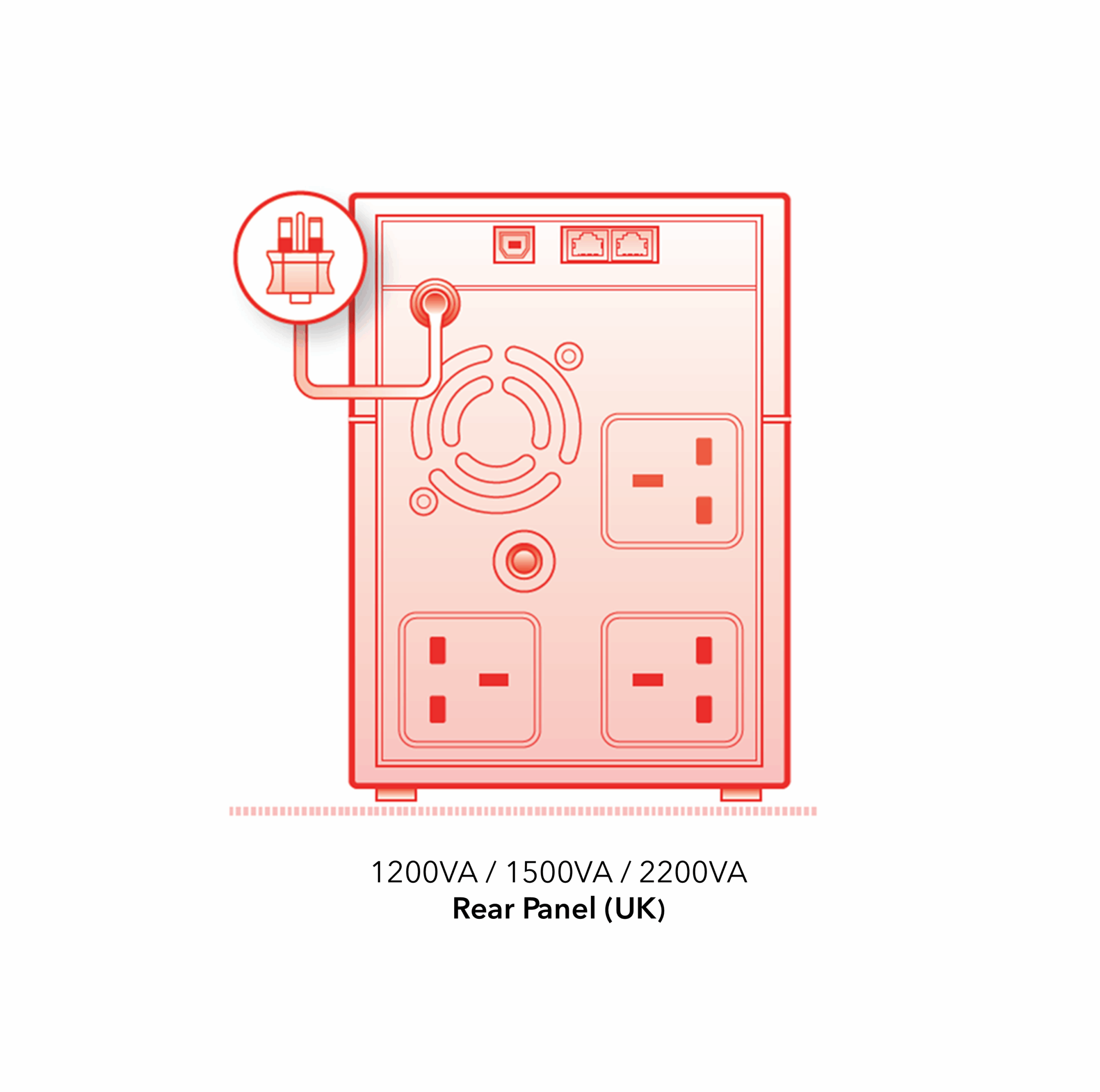 ULTIMA UPS1.2Ks 220V 1.2kVA LCD UK