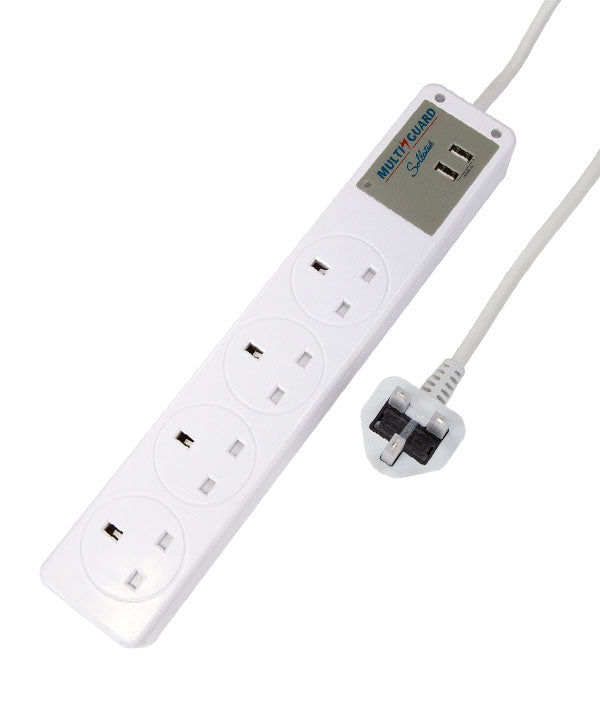 MultiGuard MGX-4UB, 4 Way UK, 2 USB,